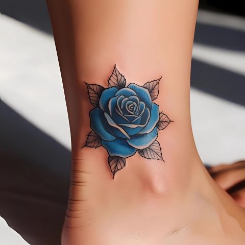 Blue Rose Tattoo