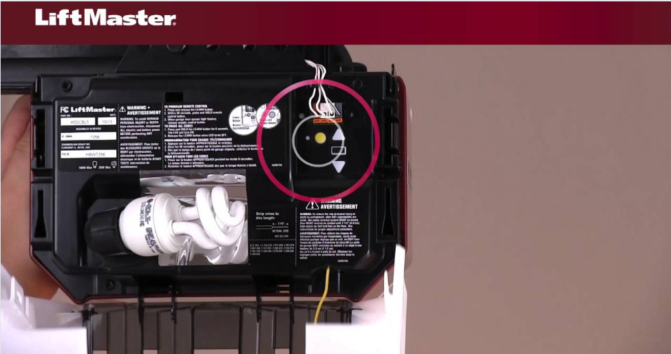 liftmaster garage door opener reset