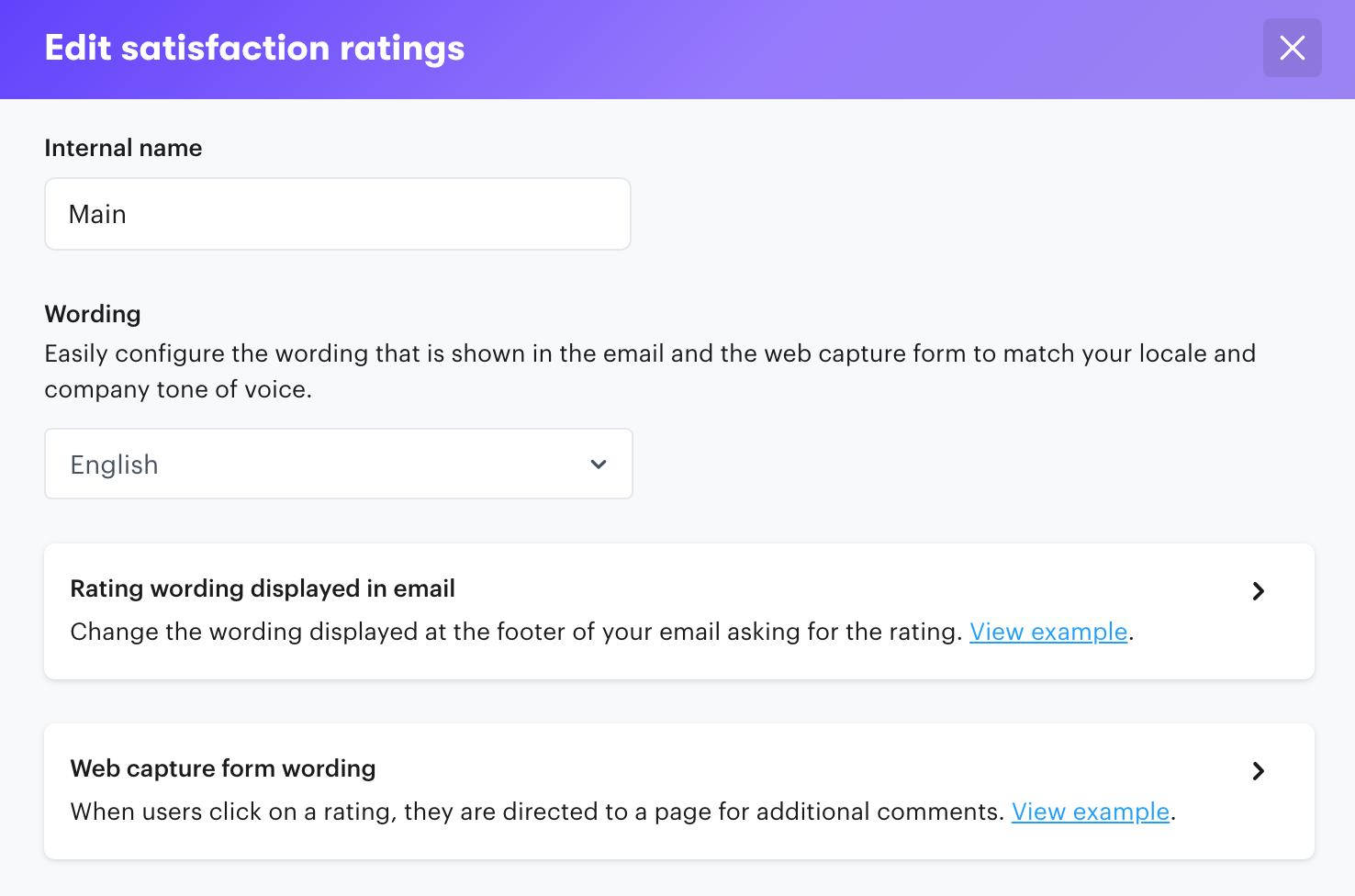 Satisfaction ratings can be set up in Groove and embedded into email responses. 