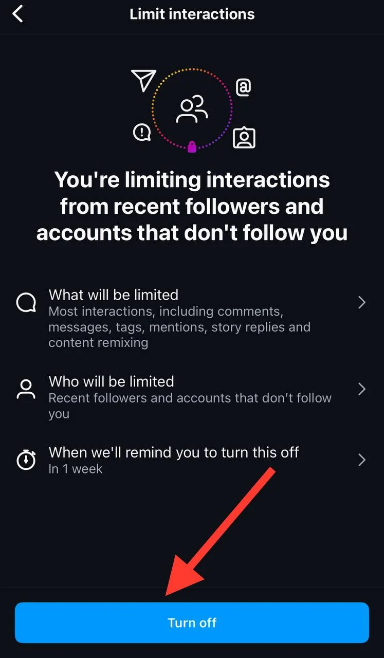 Limit Story and Post Interactions