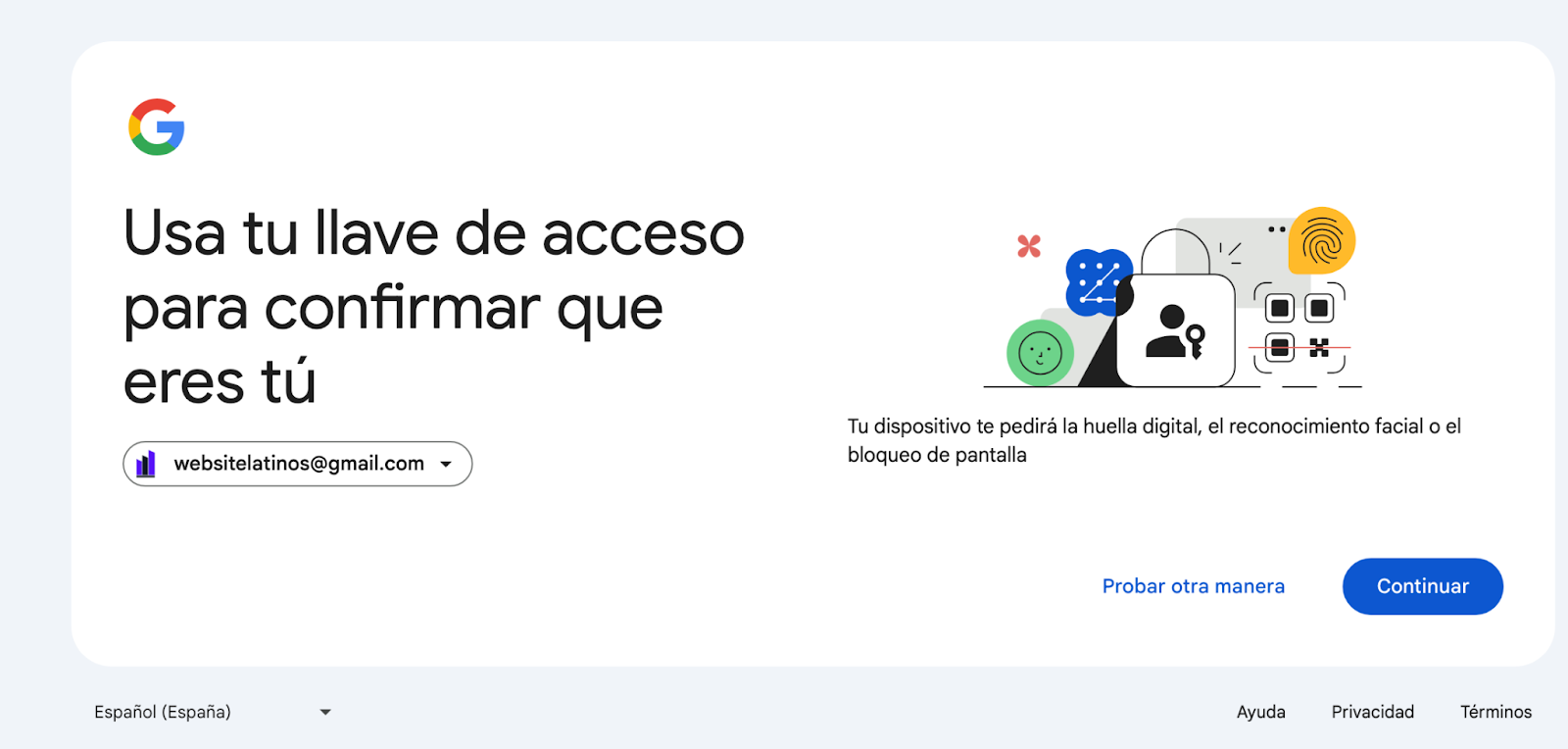 Imagen verificación 2 pasos google para SMTP