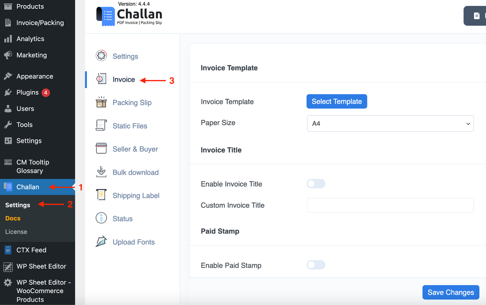 customize invoice