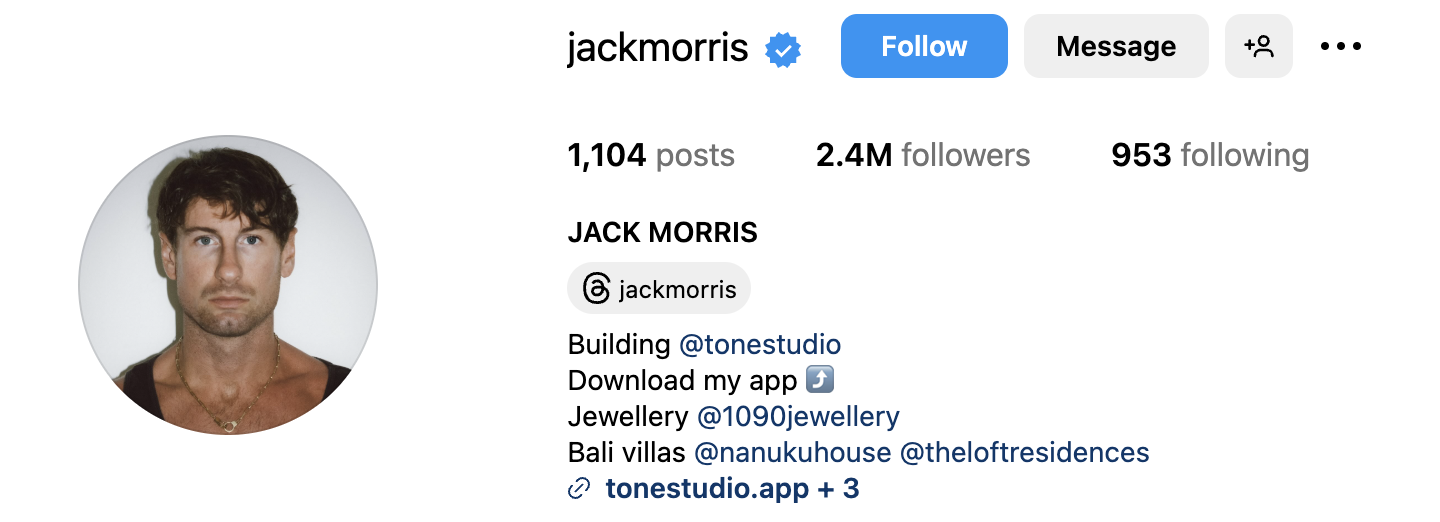 Travel influencer Jack Morris (@doyoutravel) instagram profile image