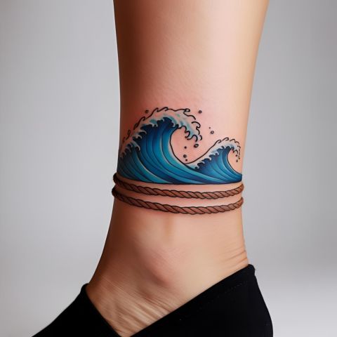 Rope and Wave Tattoo