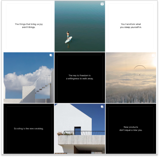 Instagram grid layouts