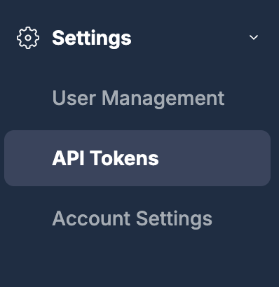 Mailtrap Settings API Tokens 