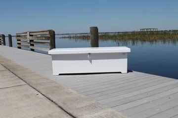 dock box for fishing docks