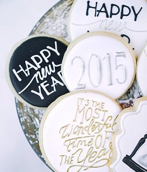 New Years eve Sugar Cookies