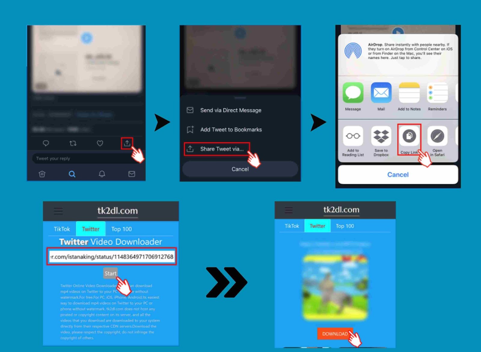 How to Download Twitter Videos via TK2DL
