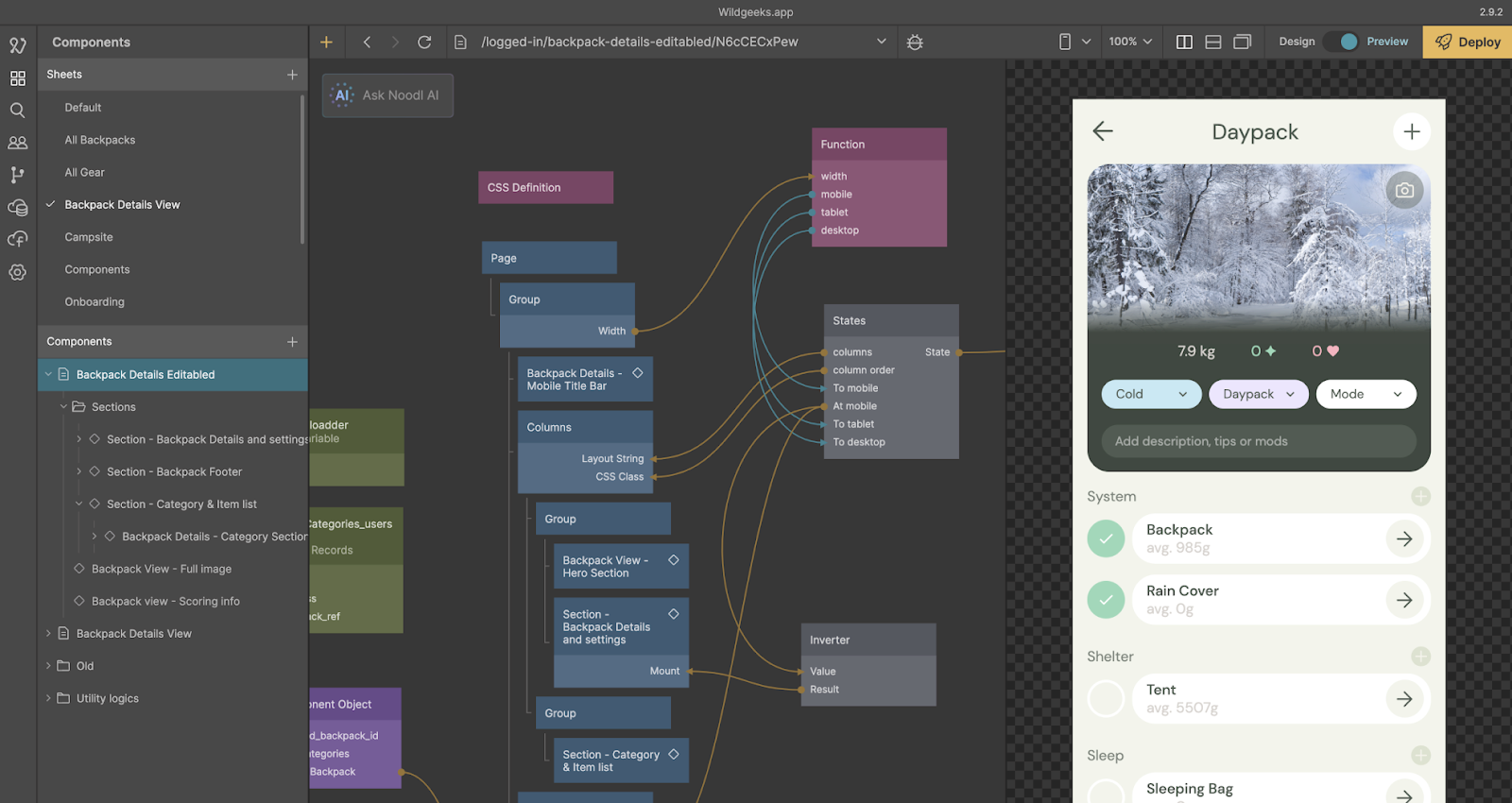 Noodl interface