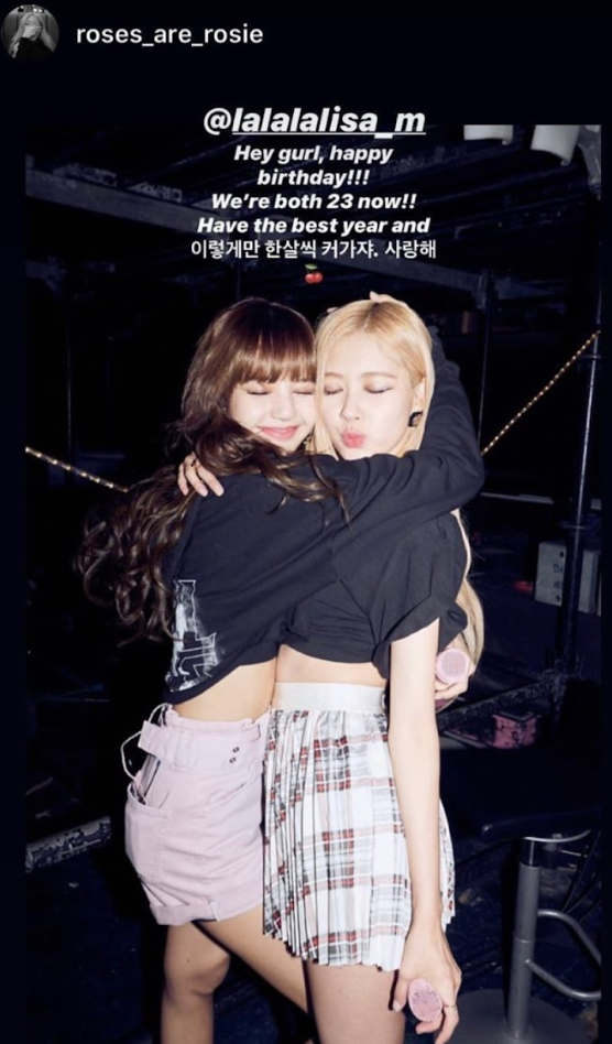 A picture of Rosé's and lisa