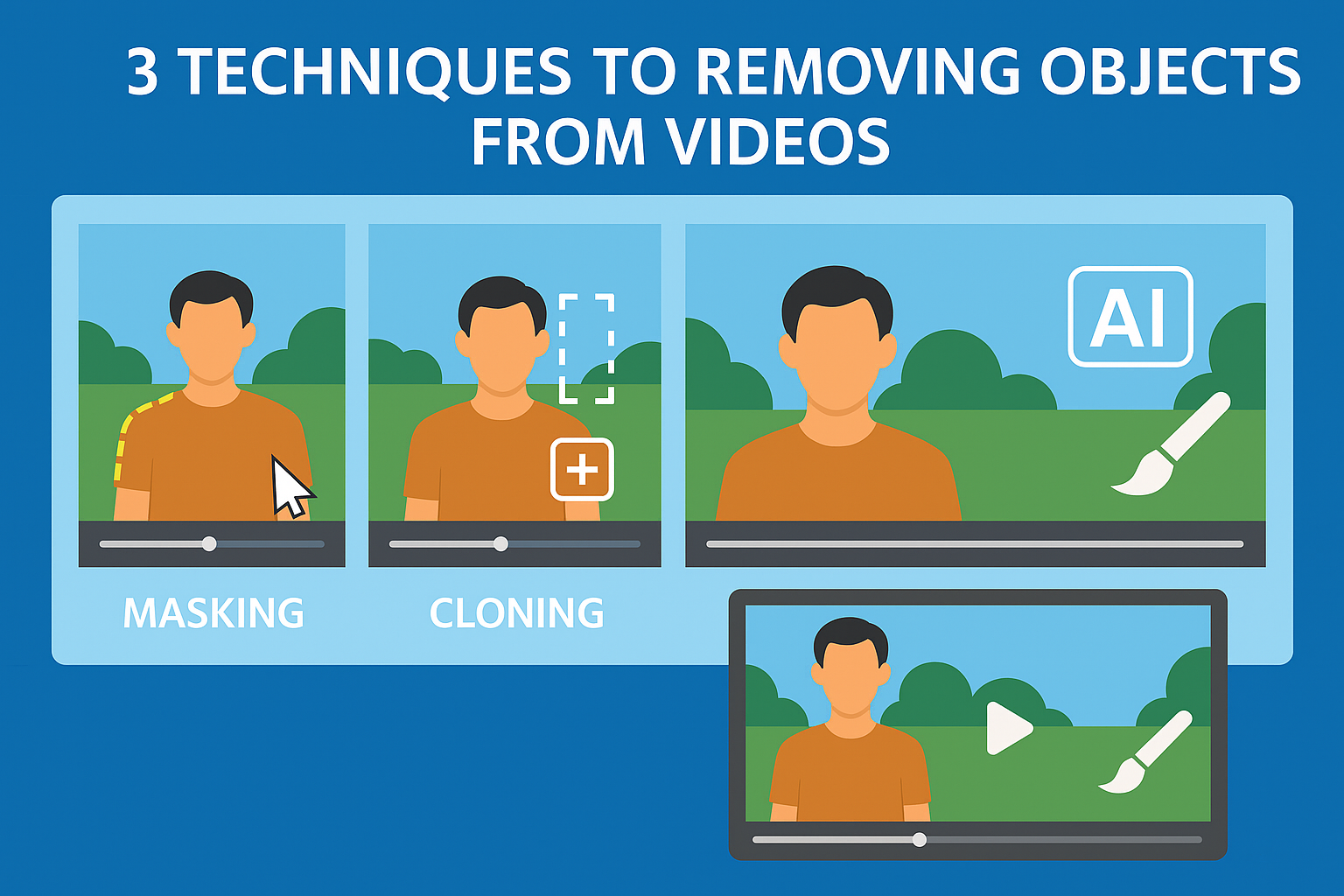 3 techniques to removing objects in video