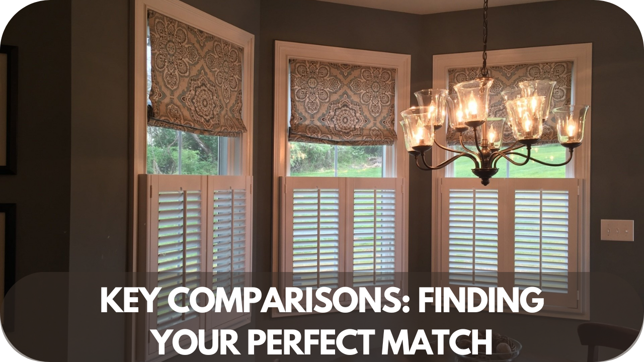 Roman blinds vs. plantation shutters