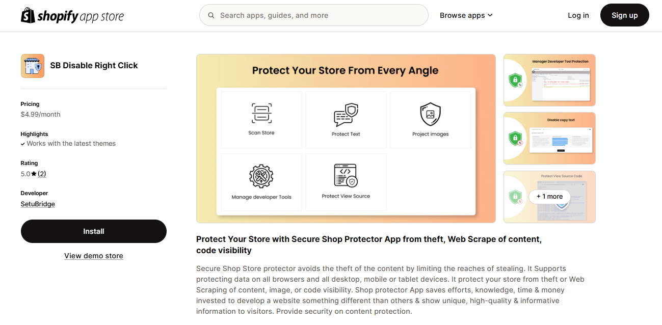 Shopify content protector apps