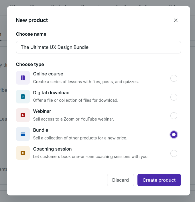 digital product bundling in Podia