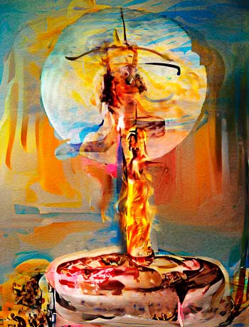 Bolo de Salvador Dali Para Artemis-- Ilustração: Henrique Vieira Filho