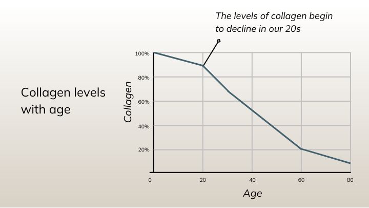 Collagen levels decline with age