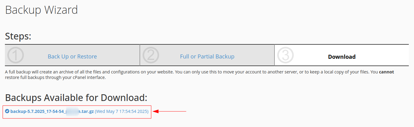 Cara Membuat Backup Data di cPanel