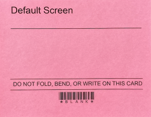 Default card