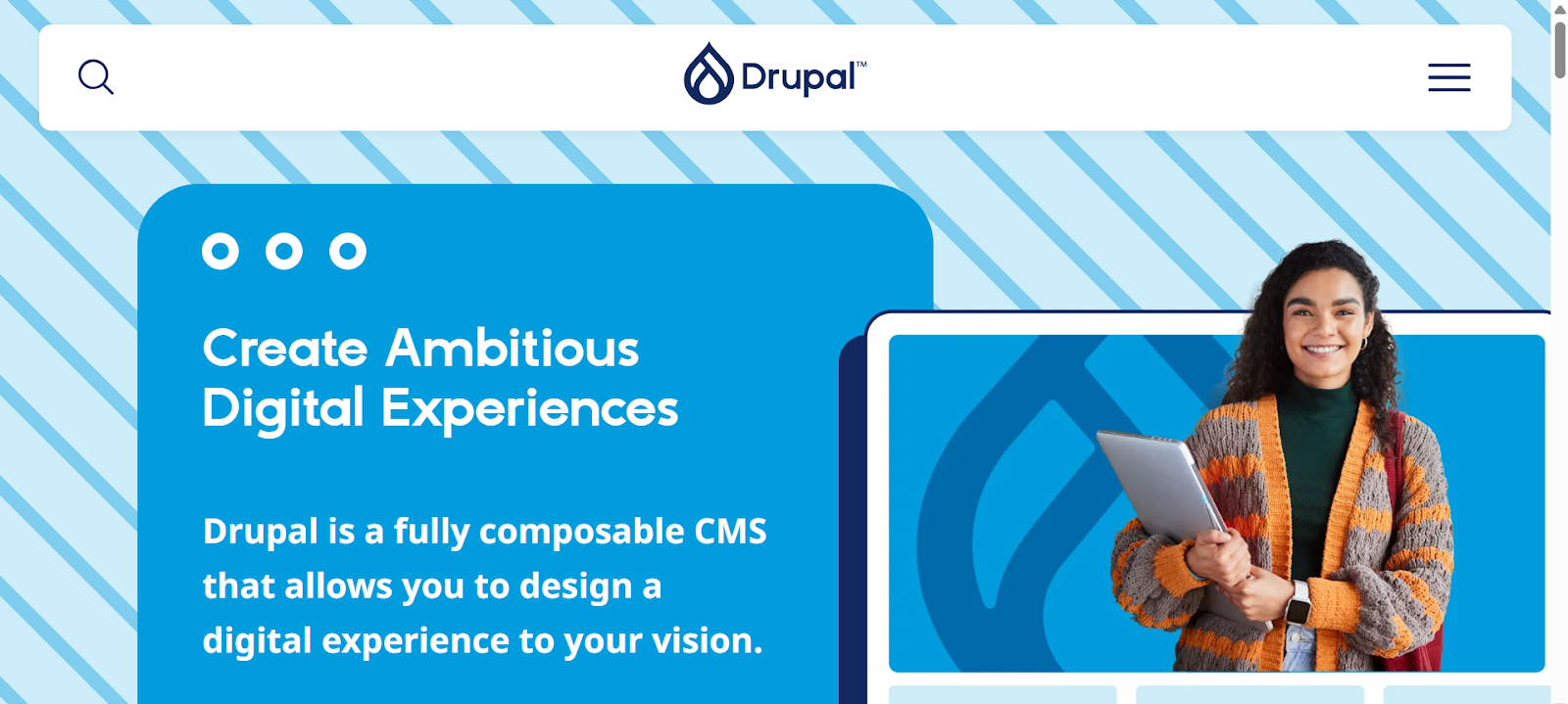 a screenshot of drupal