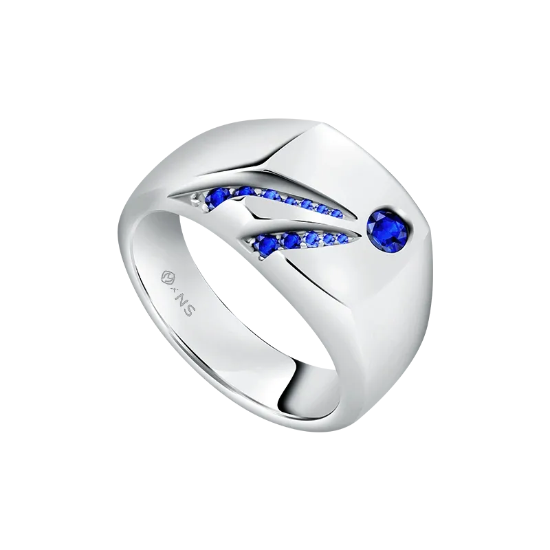 Gradiore In Blue Fire Mens Ring