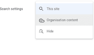 Cloud Search Option and Gadget - nouveaux sites Google