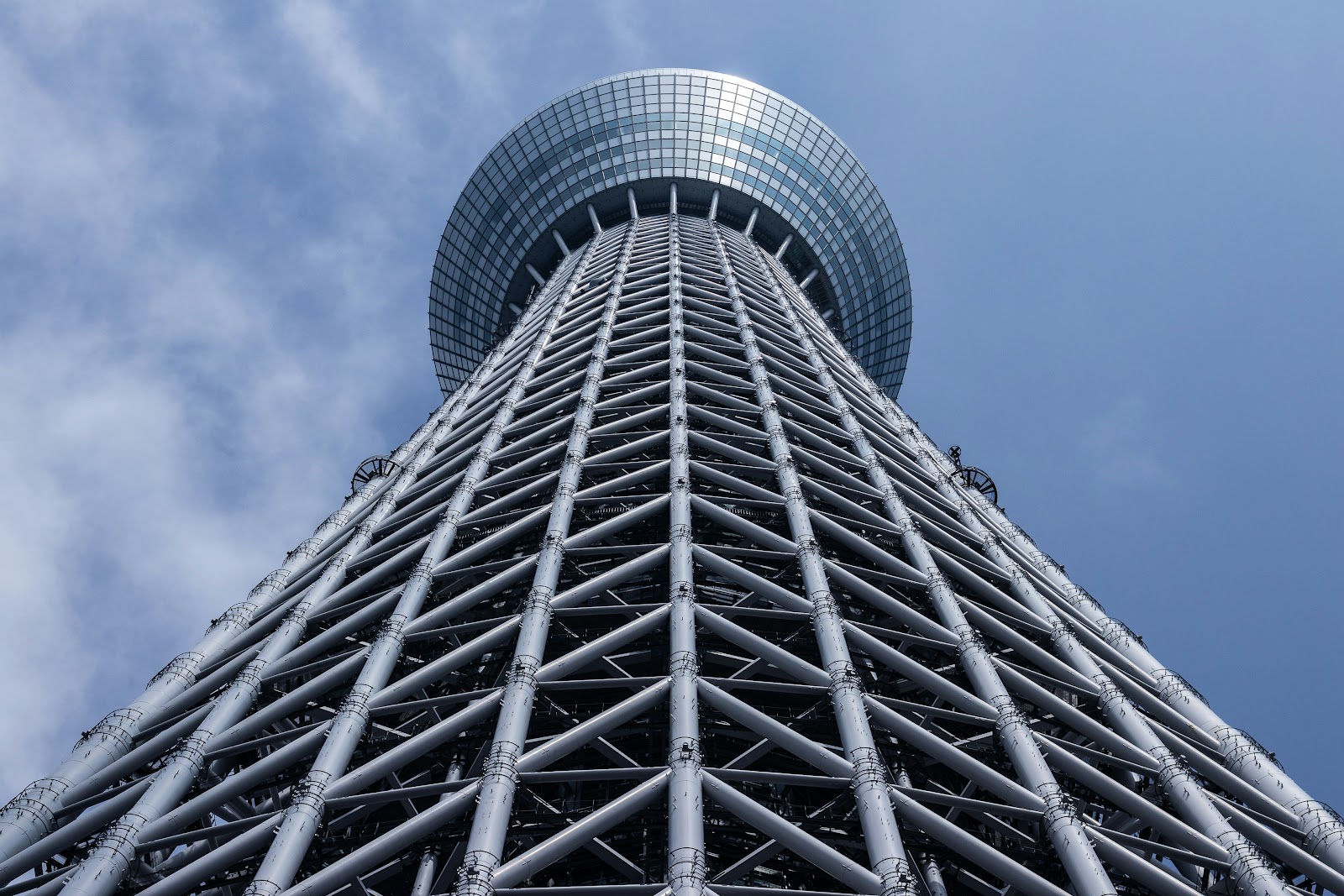 A tall scaffolding structure at a construction site