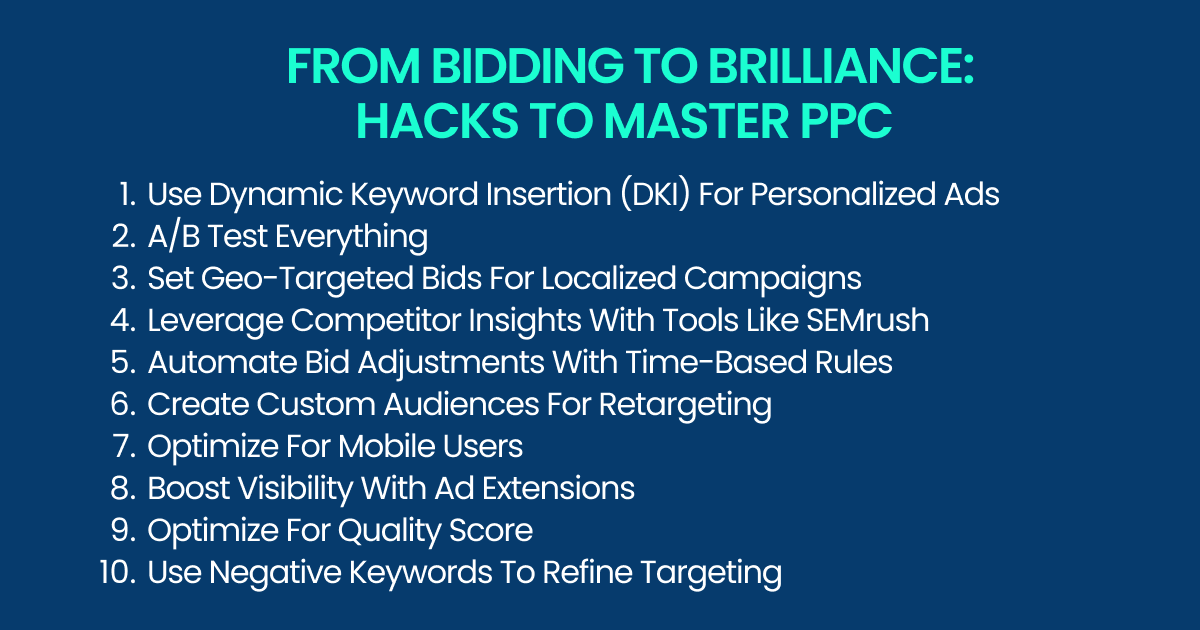 hacks to master PPC 