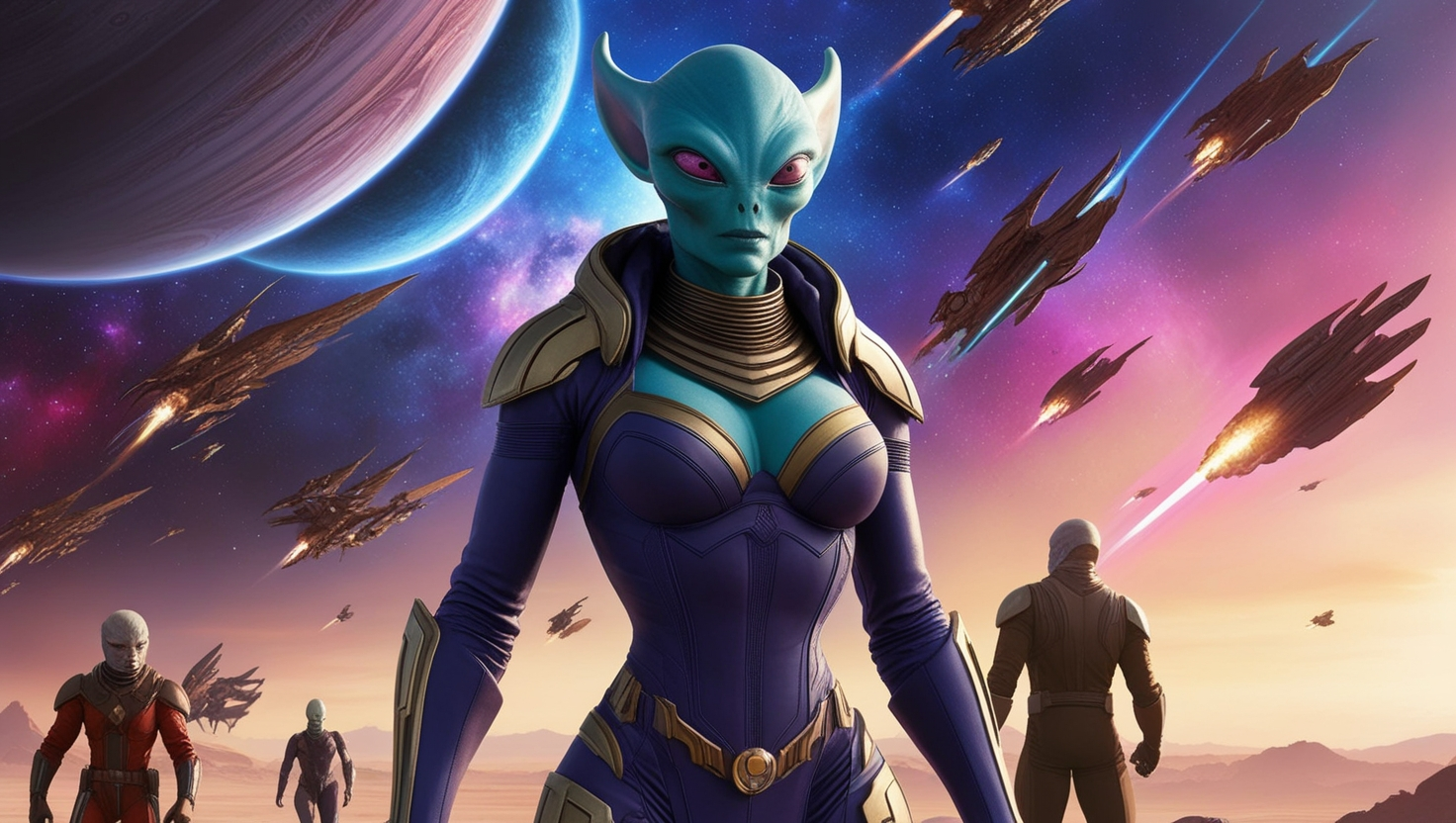 Evil Female Alien Burla: Hero Hunting