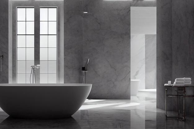 Luxury bathroom with marble modern interior hotel or home design with clean and elegance space natur