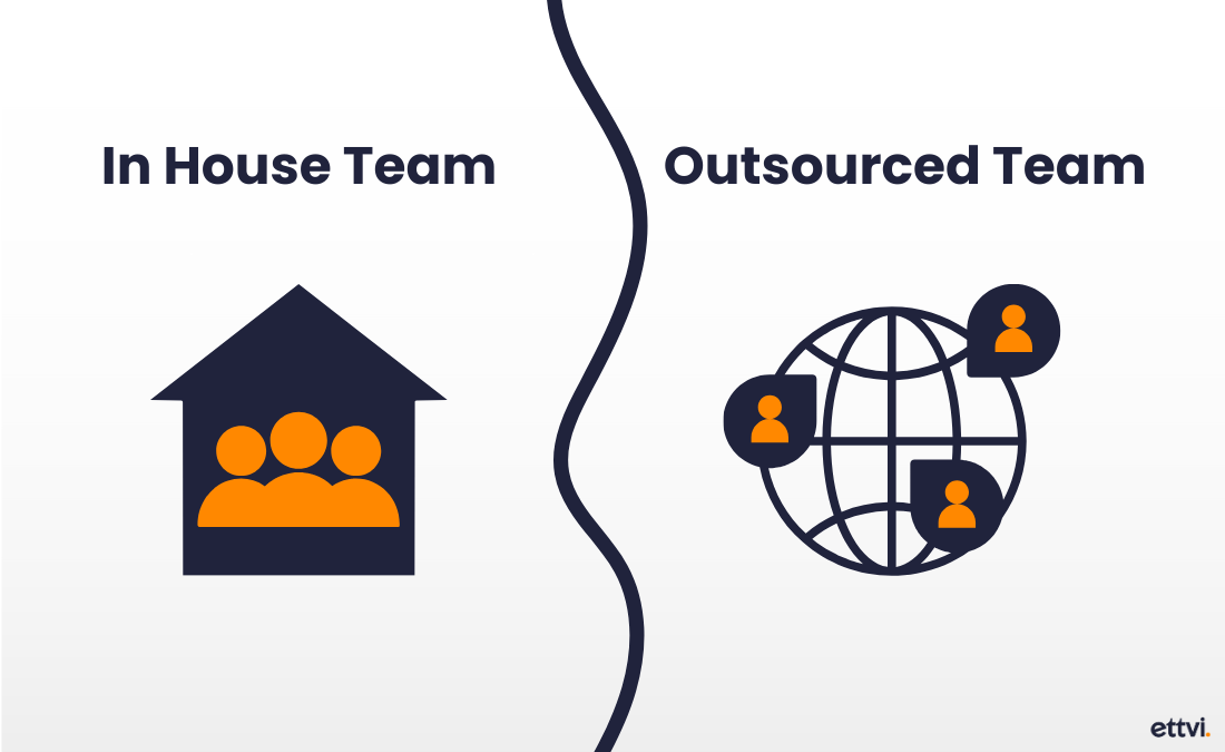 difference between inhouse and outsourced team