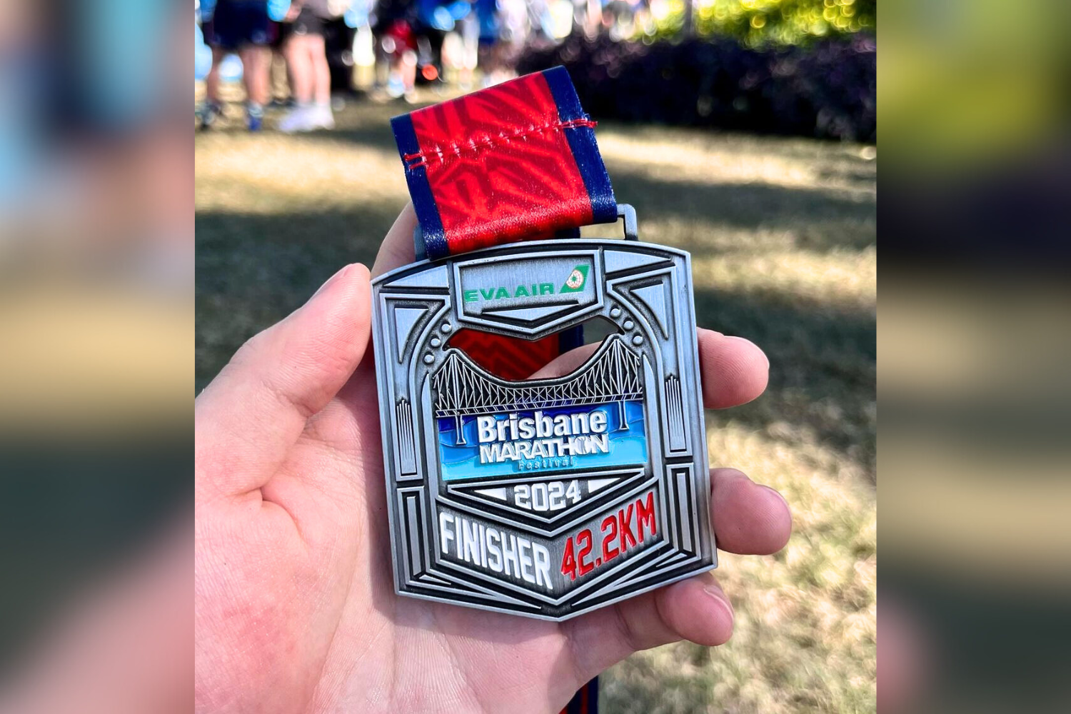 Photo of the 2024 Brisbane Marathon medal