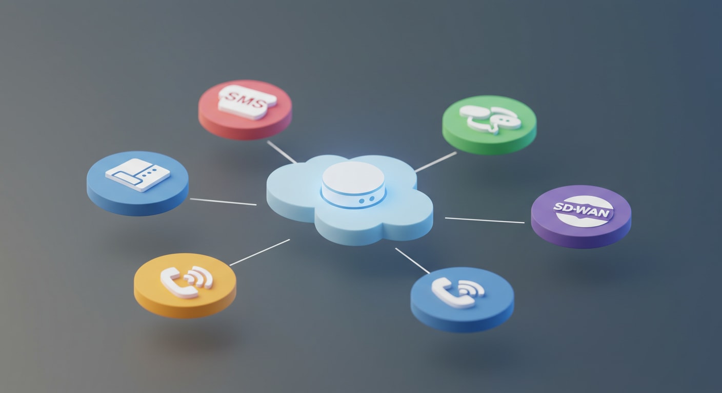 Unified white-label VoIP services including SMS, call recording, CRM, and SD-WAN for businesses.