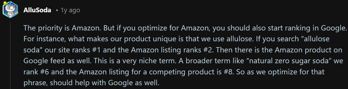 Amazon parasite SEO success Reddit
