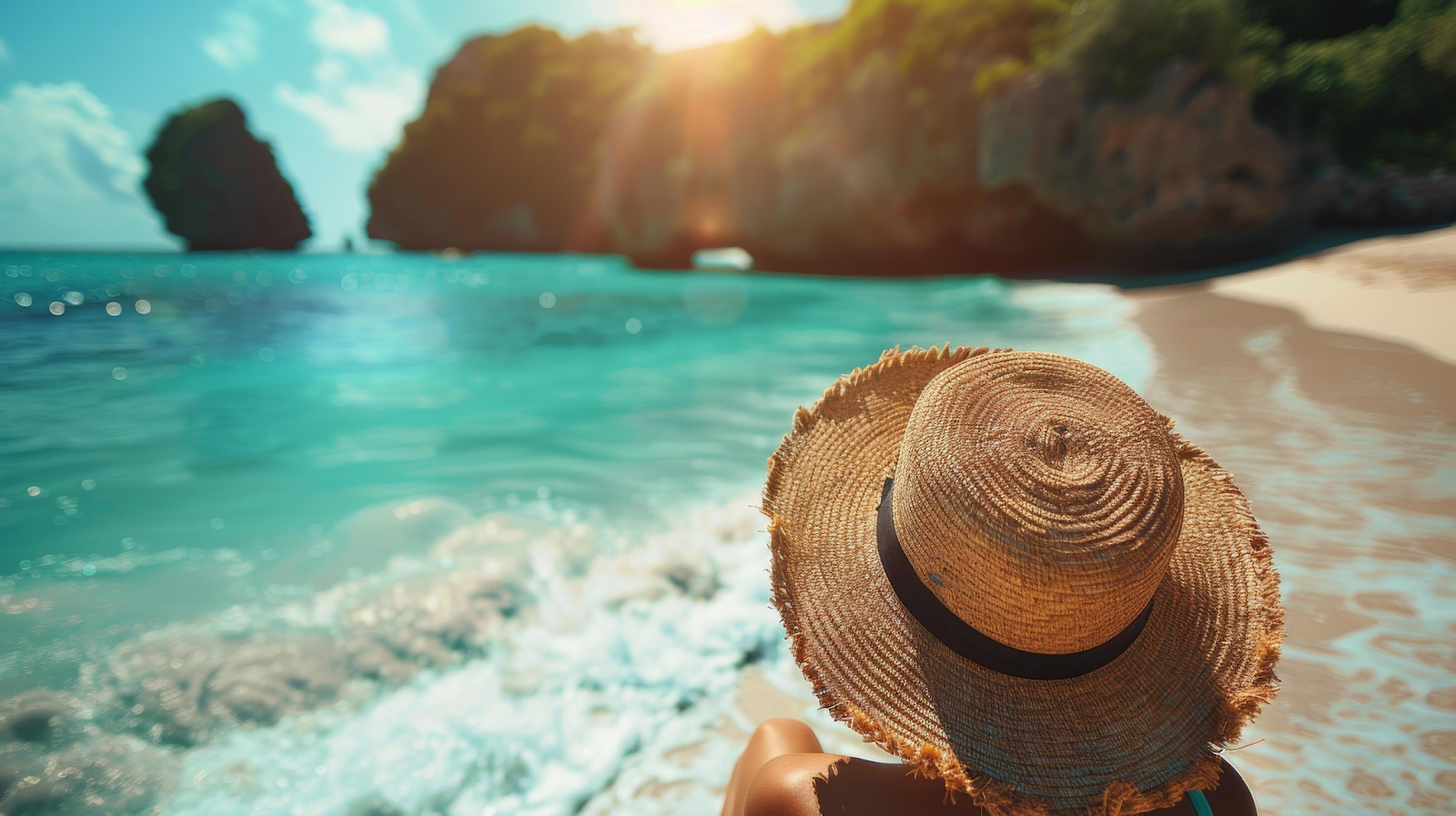 Relaxing on a Tropical Beach in Bali, Indonesia