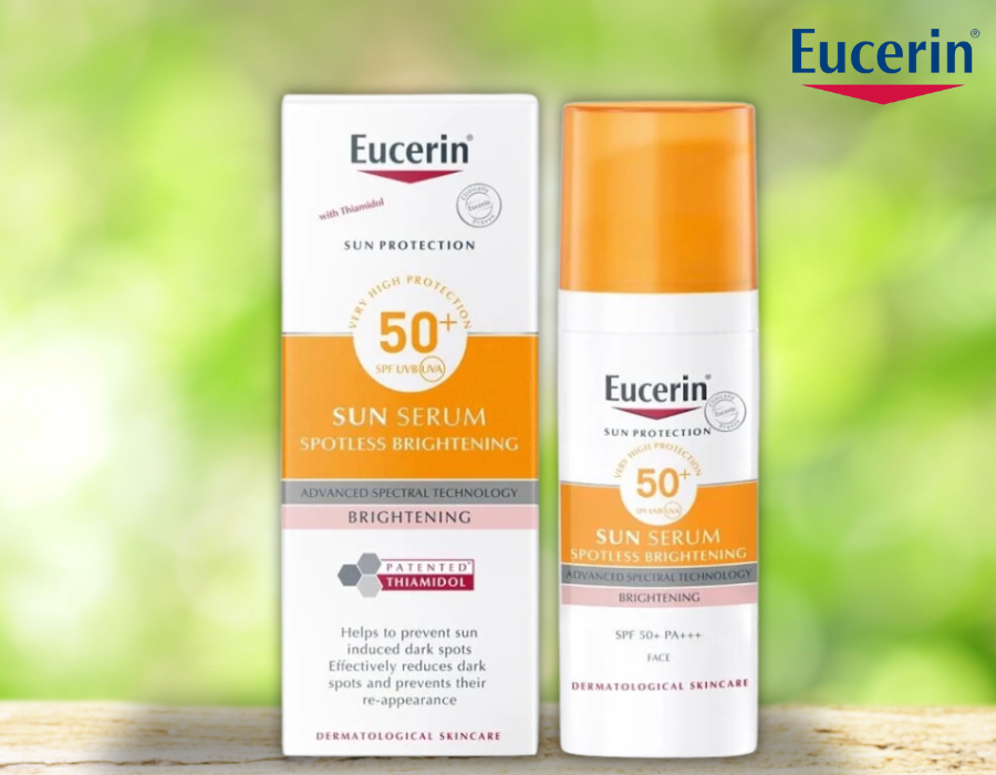 Kem chống nắng Eucerin giúp giảm thâm nám và dưỡng trắng da Eucerin Sun Serum Double Whitening SPF50+