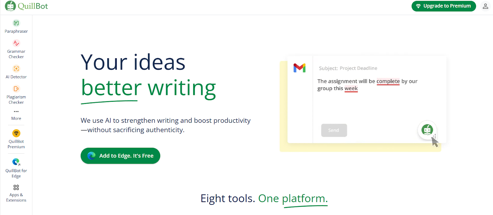 QuillBot: Your ideas better writing