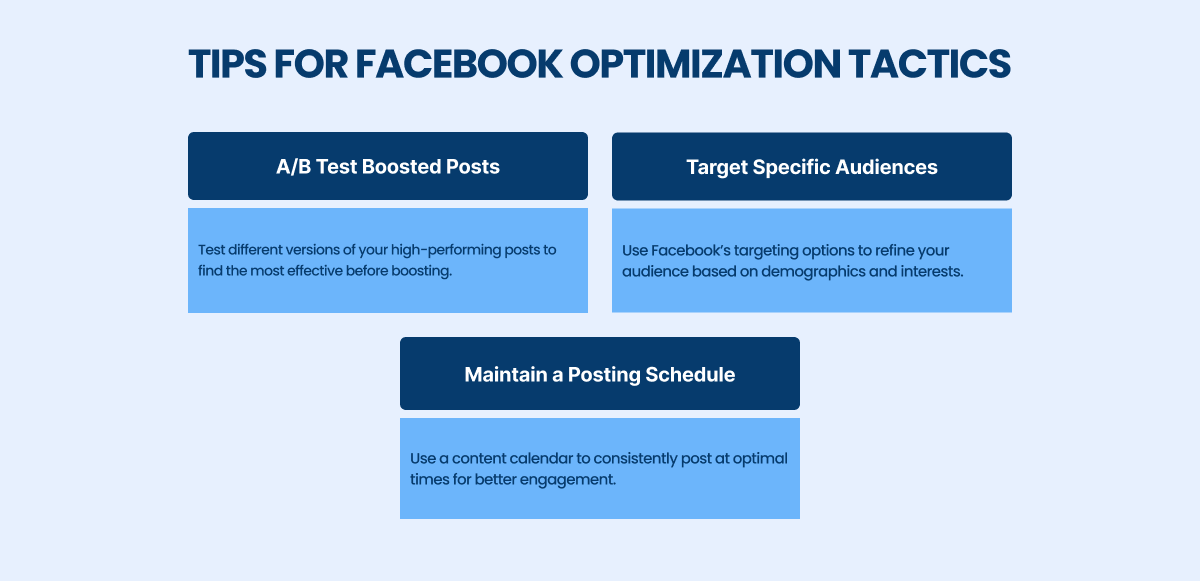 tips for Facebook optimization tactics