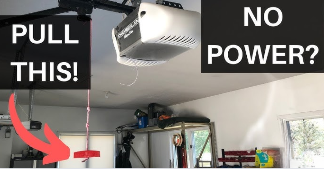 open garage door without power