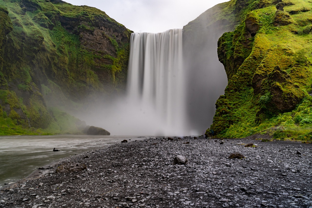 Iceland waterfall