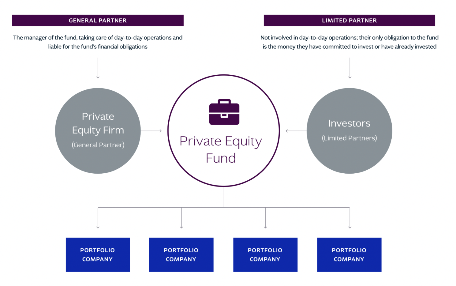 graphic depicting GP and LP in private equity funds