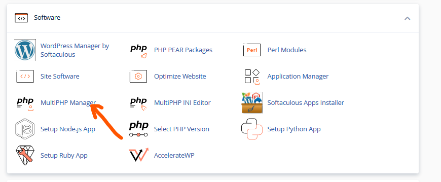 change PHP version in cPanel