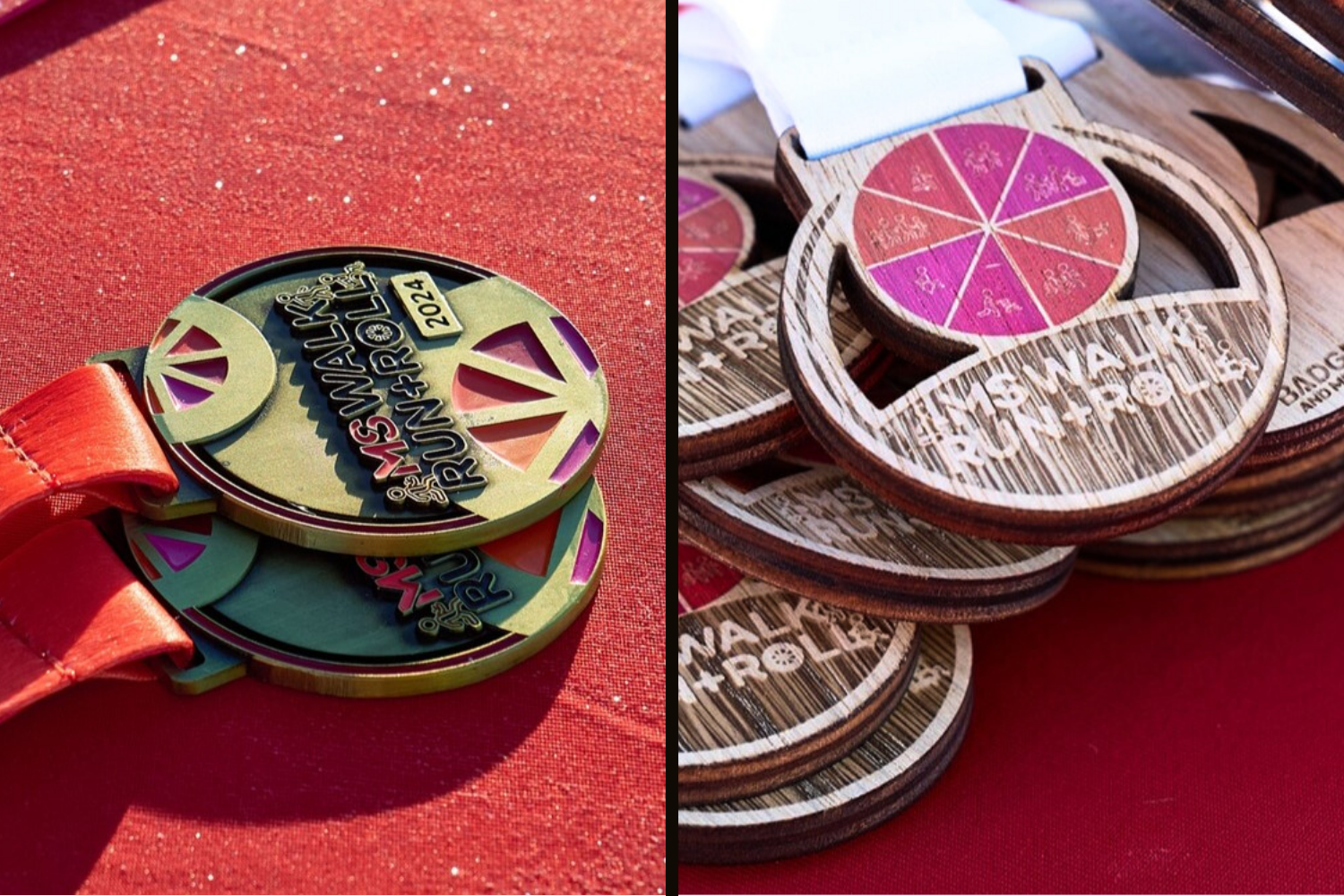 Custom MS Walk, Run, Roll medal.