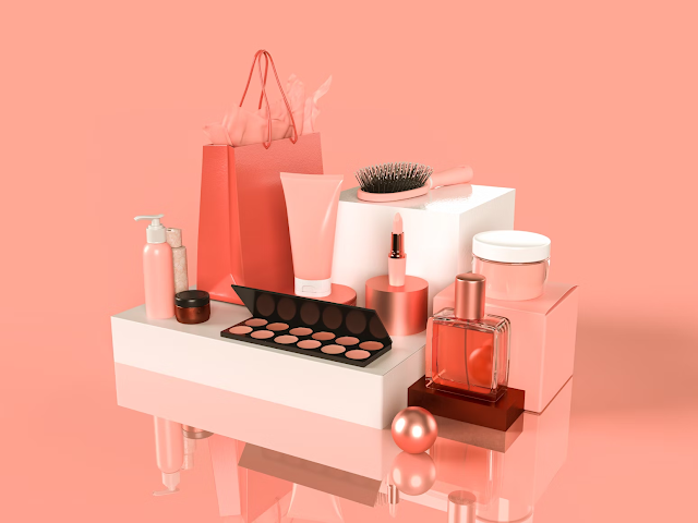 all different beauty products waiting to be packed for shipping
