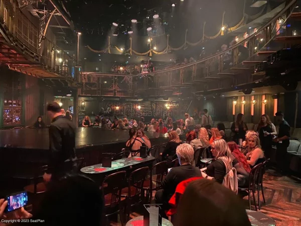 The view from Main Floor B43 at the Hippodrome Casino for Magic Mike Live