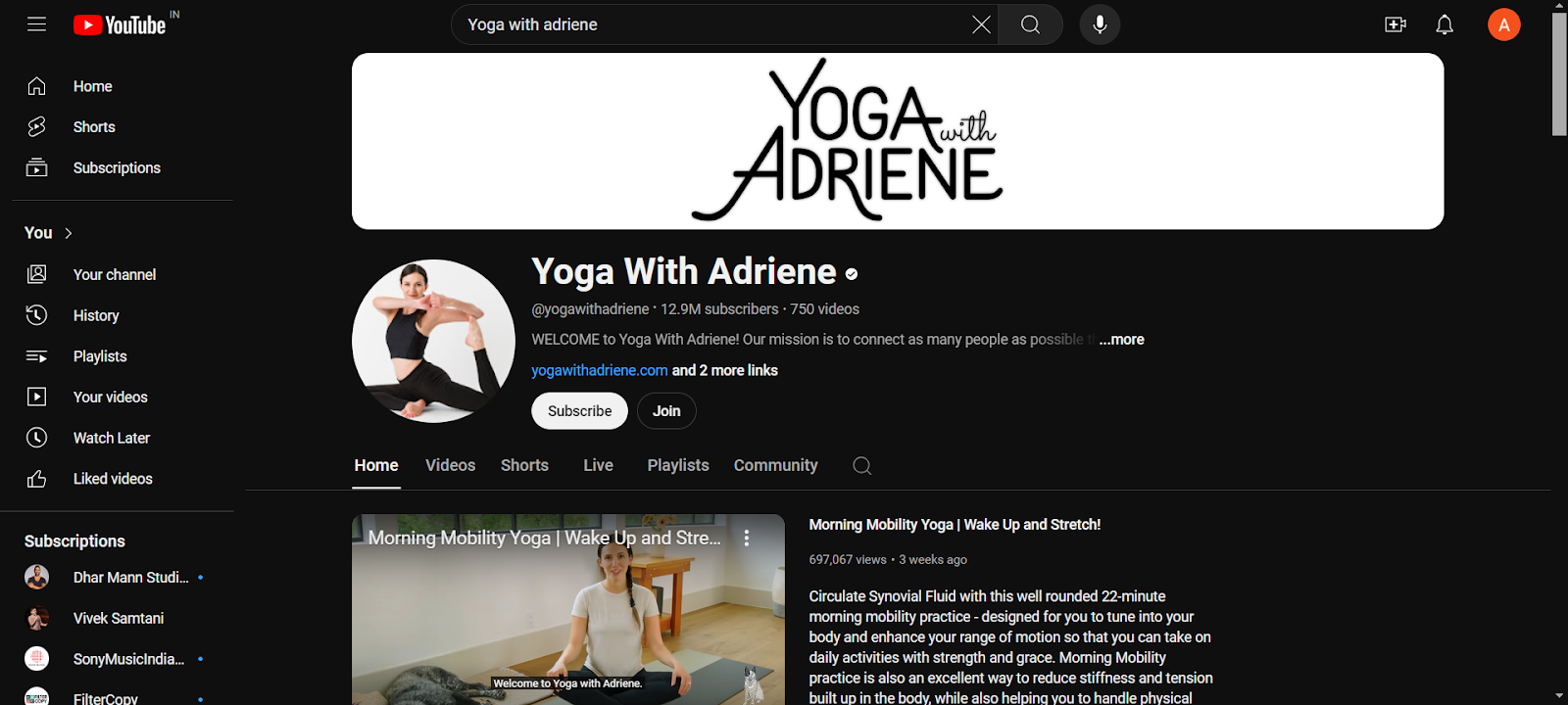 Yoga with Adriene