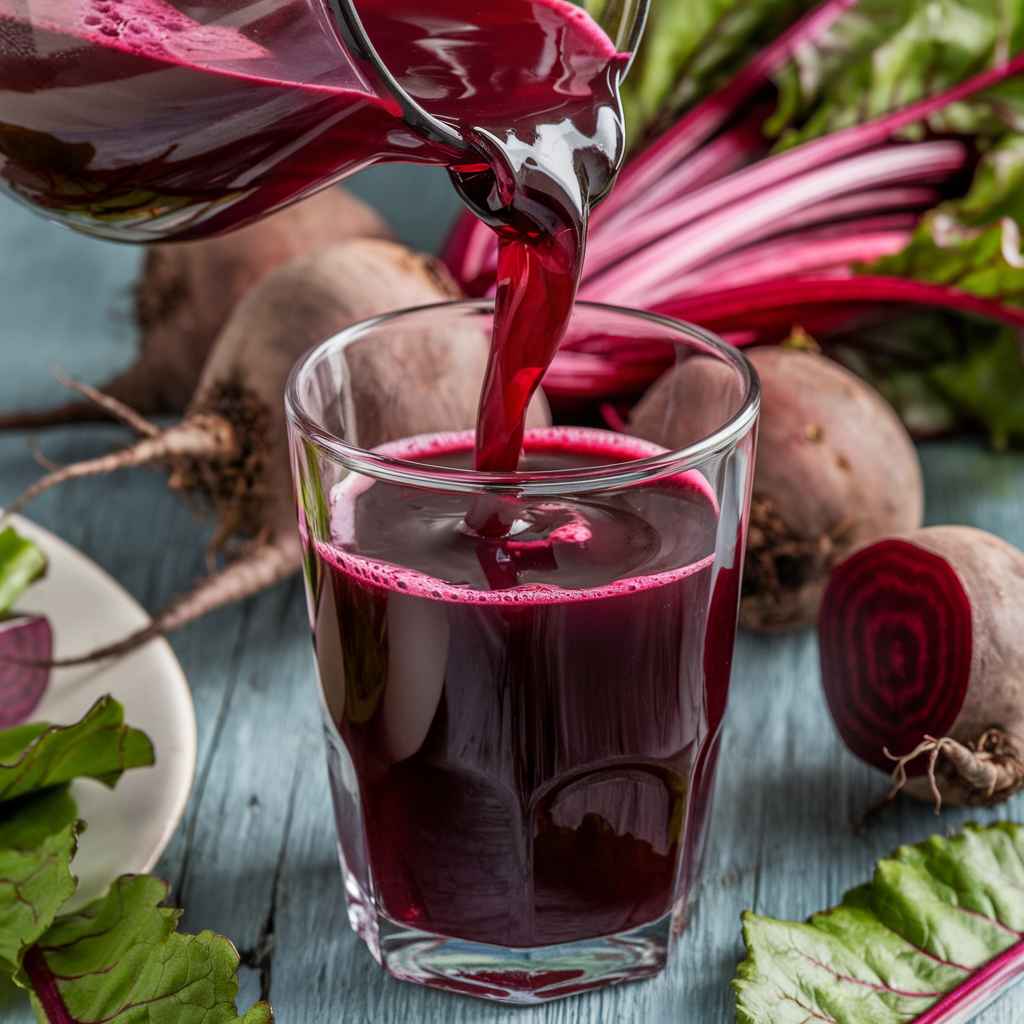 Healthy beetroot juice made-up at home
