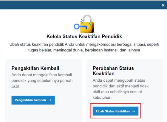 Klik “Ubah Status Keaktifan”