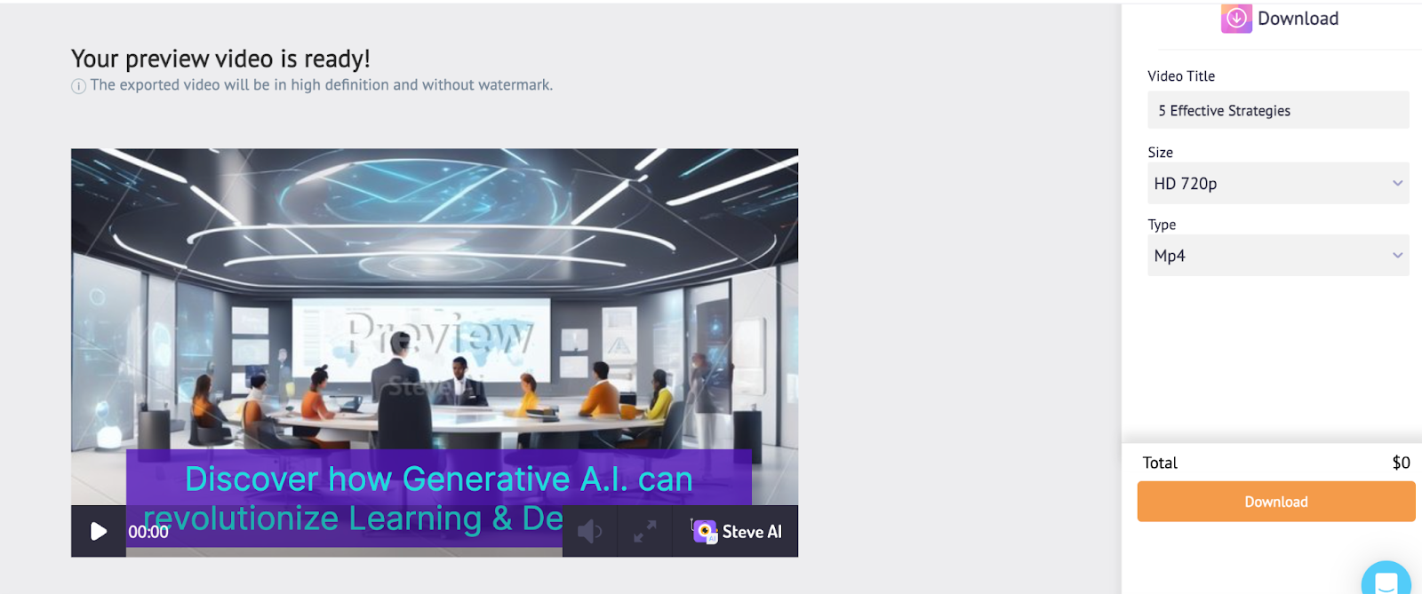 Converting blog to Gen AI social media video