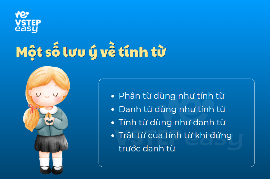 Một số lưu ý về tính từ